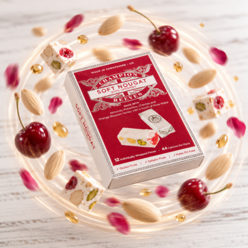 Soft White Nougat with Italian Rose Cherries (Gift Box)